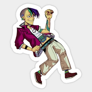 Goral the punk hipster boy Sticker